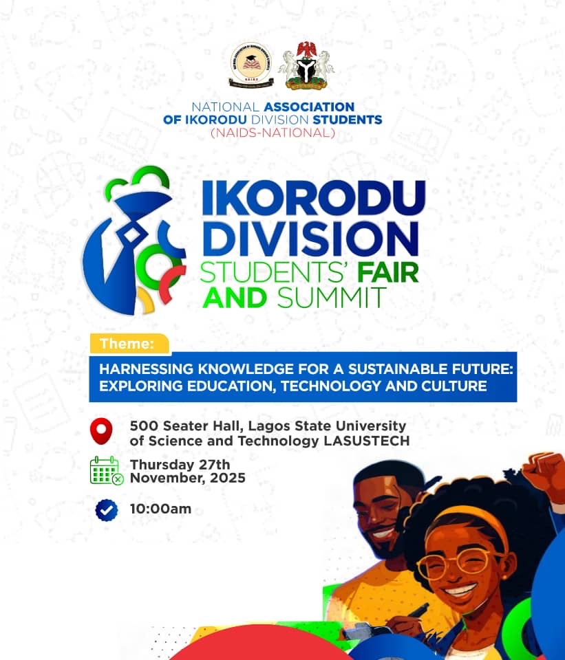 LASUSTECH HOSTS 2025 IKORODU DIVISION STUDENTS SUMMIT AS NAIDS CHAMPIONS INTELLECTUAL CONVERGENCE AIMED AT PREPARING YOUNG MINDS FOR A KNOWLEDGE-DRIVEN, TECHNOLOGY-POWERED FUTURE